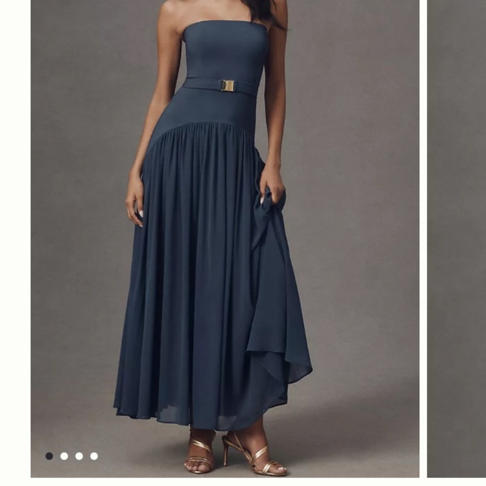 Hutch Strapless Maxi Dress in Blue